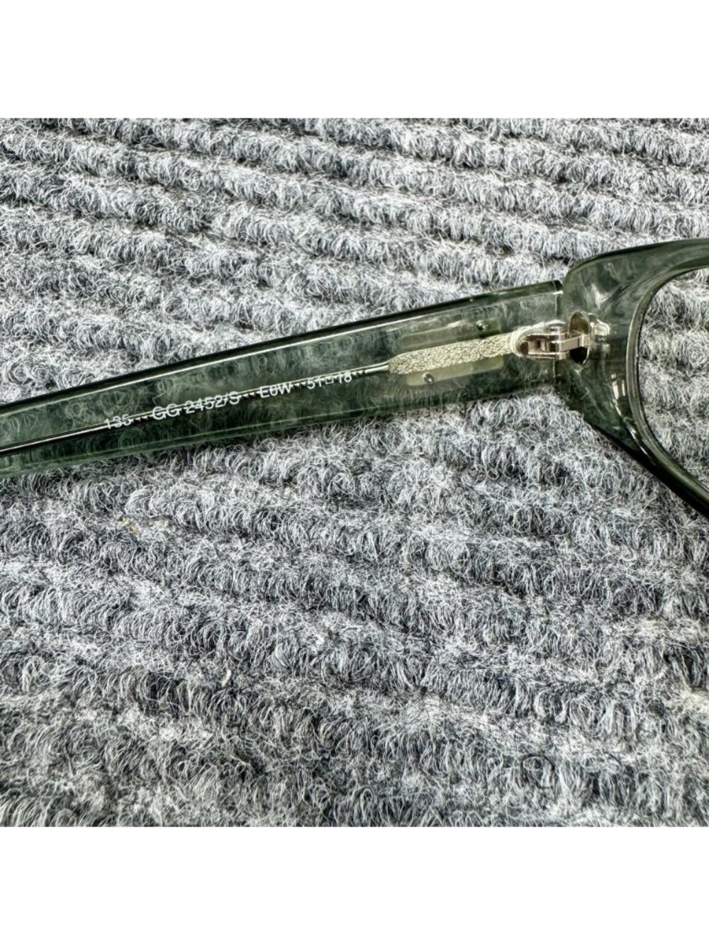 Gucci GG 2452/S Sunglasses Glasses Frames Only Green Made in Italy E6W 51-18 135 - Picture 10 of 11